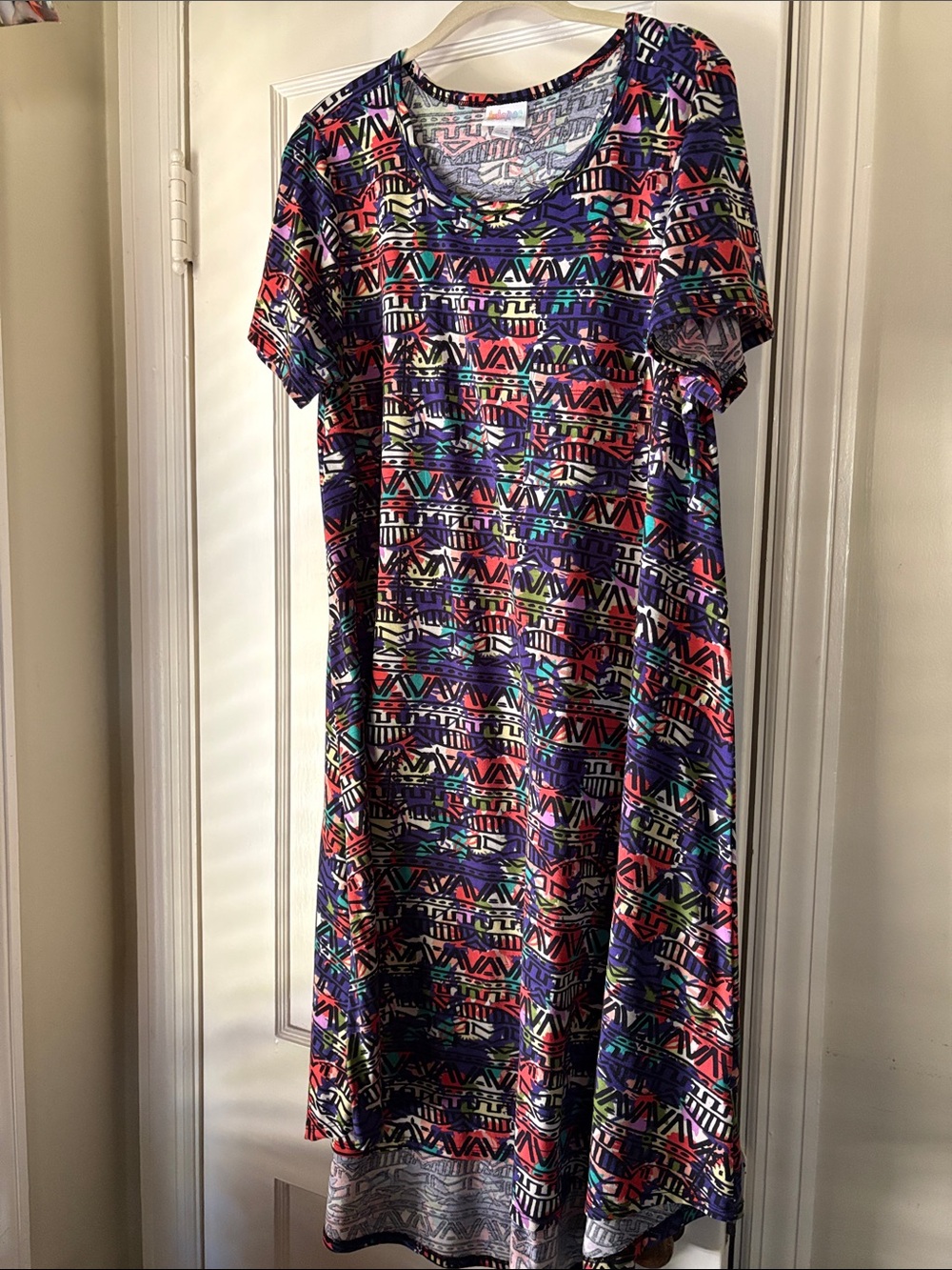 Super Cute Aztec Print Short Sleeve Women's Swing Dress